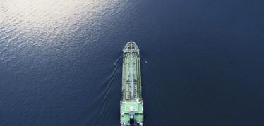 Tanker Ship Park Near Oil Refinery Waiting For Transport .