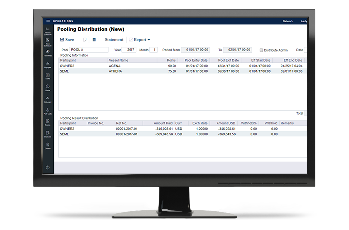 Financial Management Screen