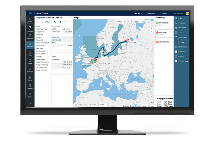 Voyage Management Screen
