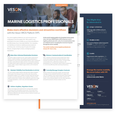 Veson Marine Logistics Thumbnail