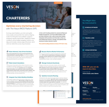 Veson Nautical Charterers Persona Sheet Thumbnail