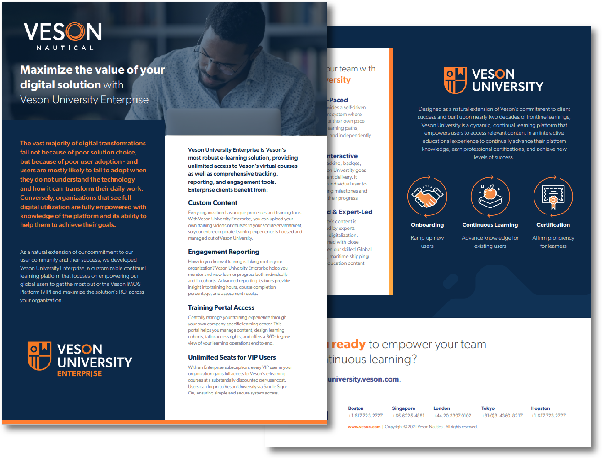 Veson University Enterprise Info Sheet
