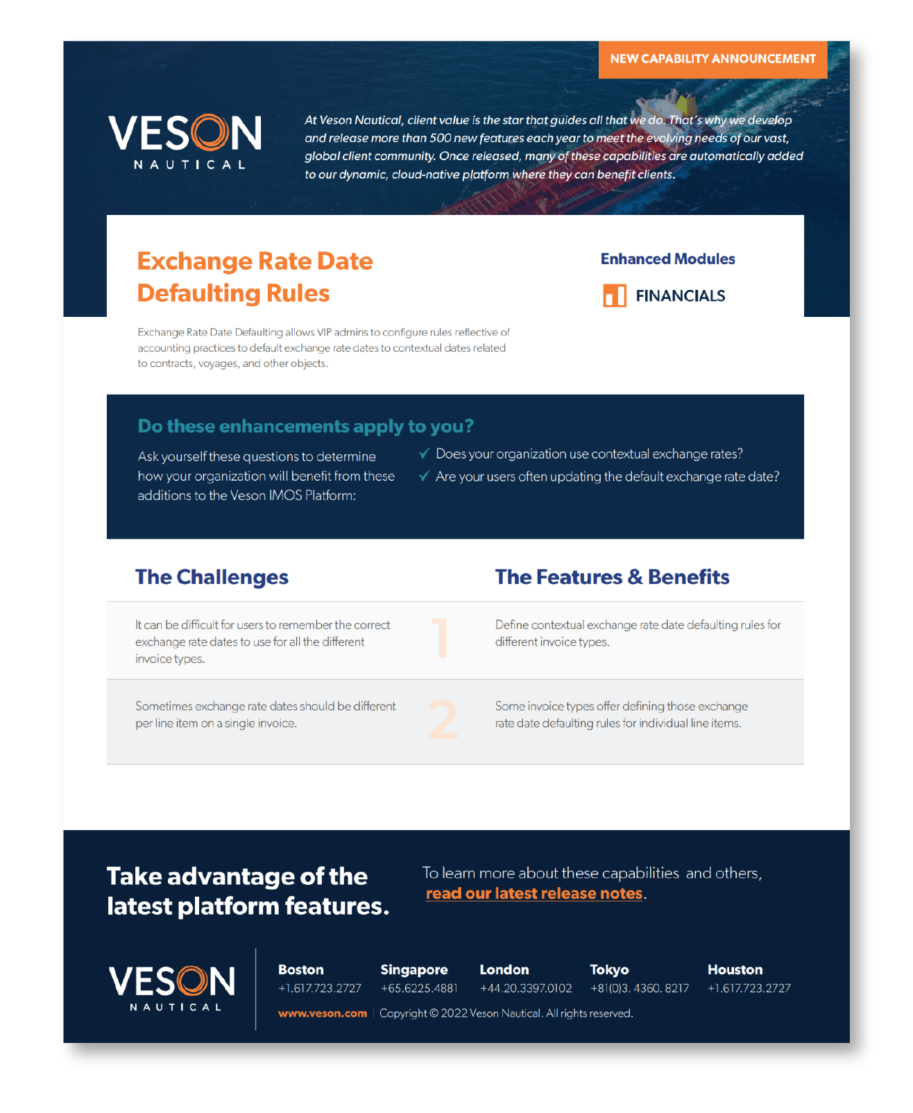 IMOS Exchange Rate Date Capability Spotlight Veson Nautical