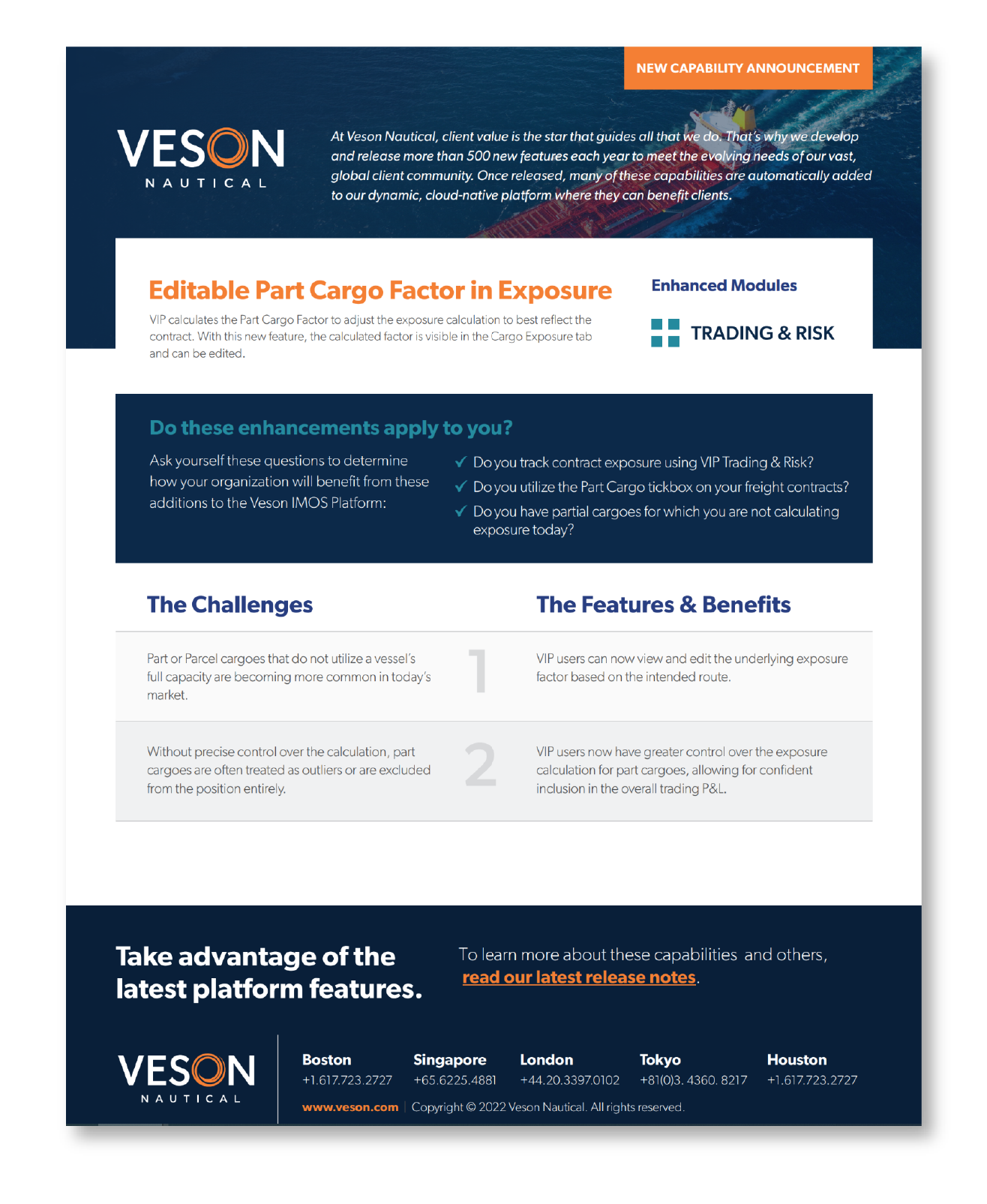 IMOS Part Cargoes Capability Spotlight - Veson Nautical