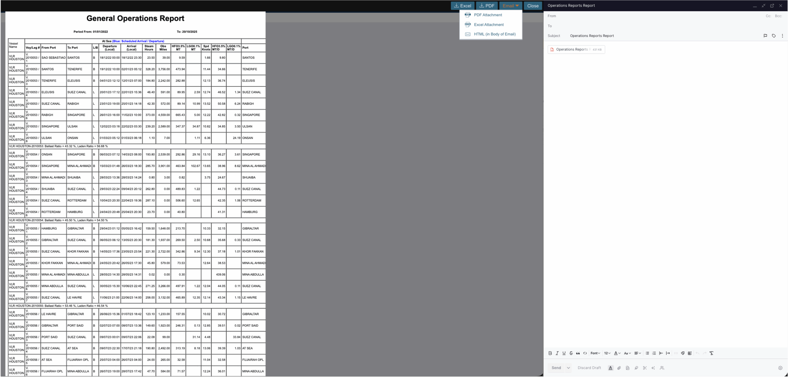 Send Imos Report To Shipfix