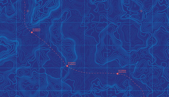 Conceptual Vector Sea Depth Topographic Map