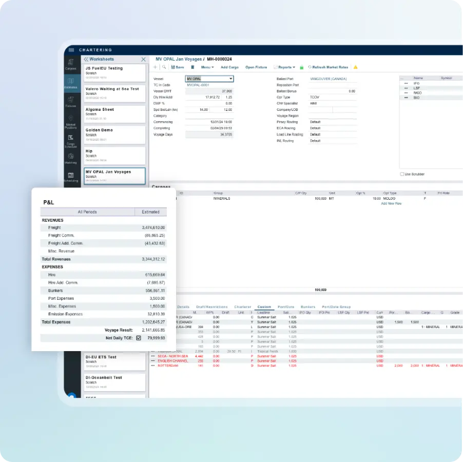 Automate Voyage Estimate Calculations
