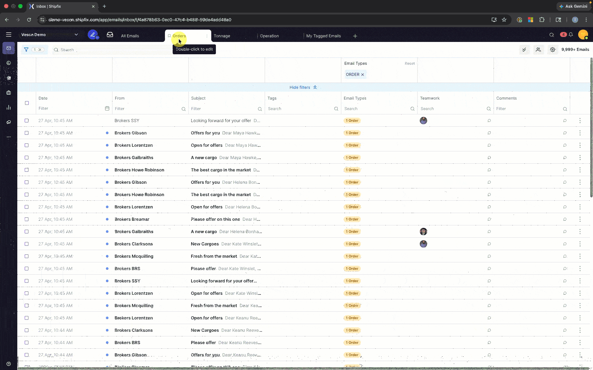Email Market Screen Tonnage And Cargo 2