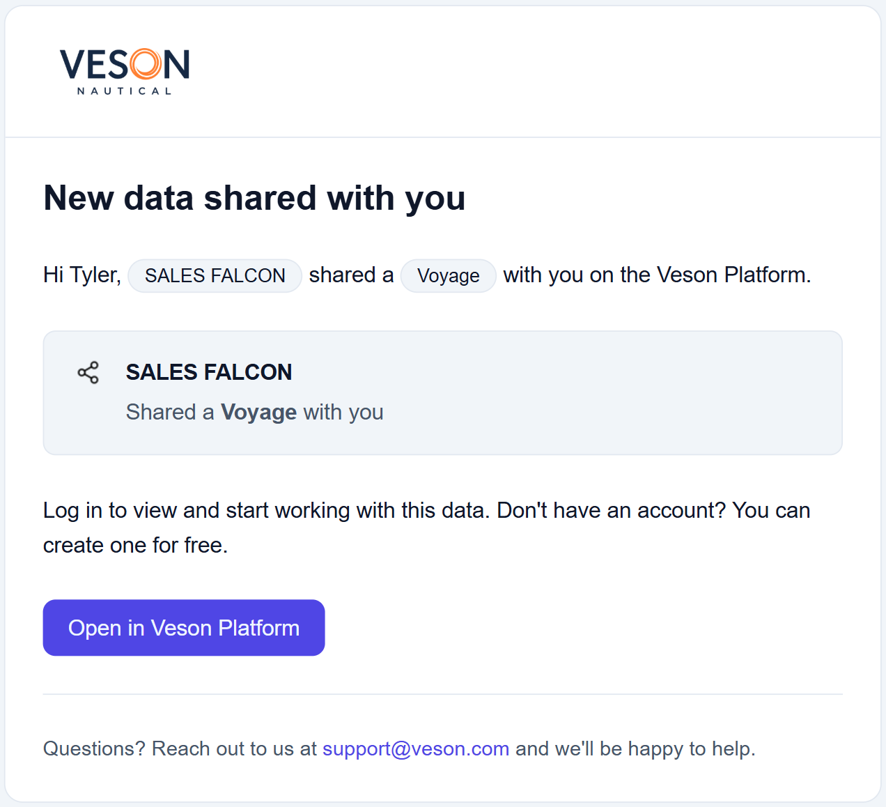 New Data Shared With You