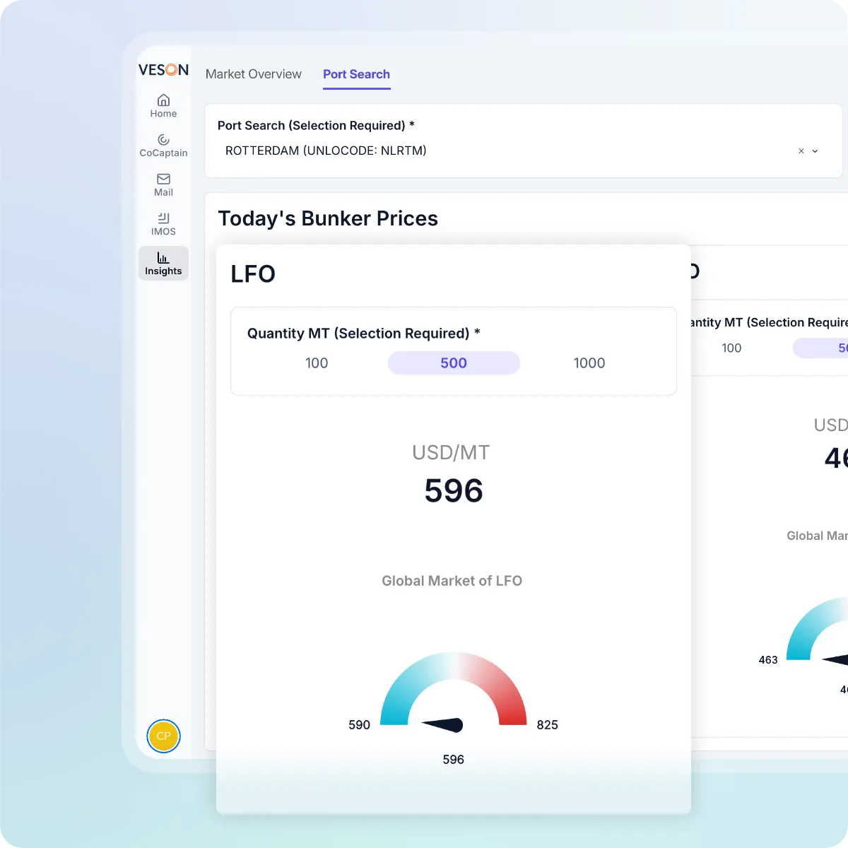 Bunker Insights Pricing View