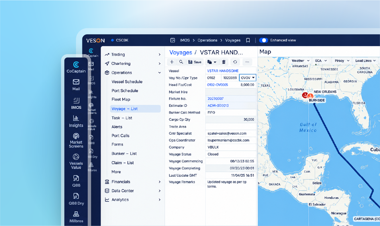 Veson Platform Interface