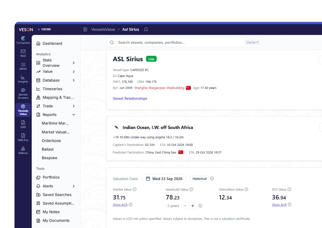 Vesselsvalue Cocaptain
